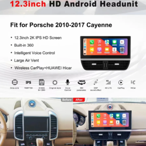 12.3" Android Screen For Porsche Cayenne 2010-2017 Stereo Car Radio Multimedia Video Player Carplay GPS Navigation Head Unit