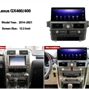 12.3 Inch Wireless Carplay for Lexus GX460/400 (2014-2021) Android15 Auto GPS Navigation 4G Touch Screen Car Multimedia Player